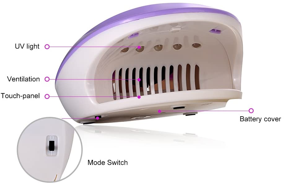 appareil à sécher et durcir le vernis à ongles 2 fonctions indépendantes, soufflage et UV
