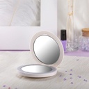Mini miroir double à éclairage LED